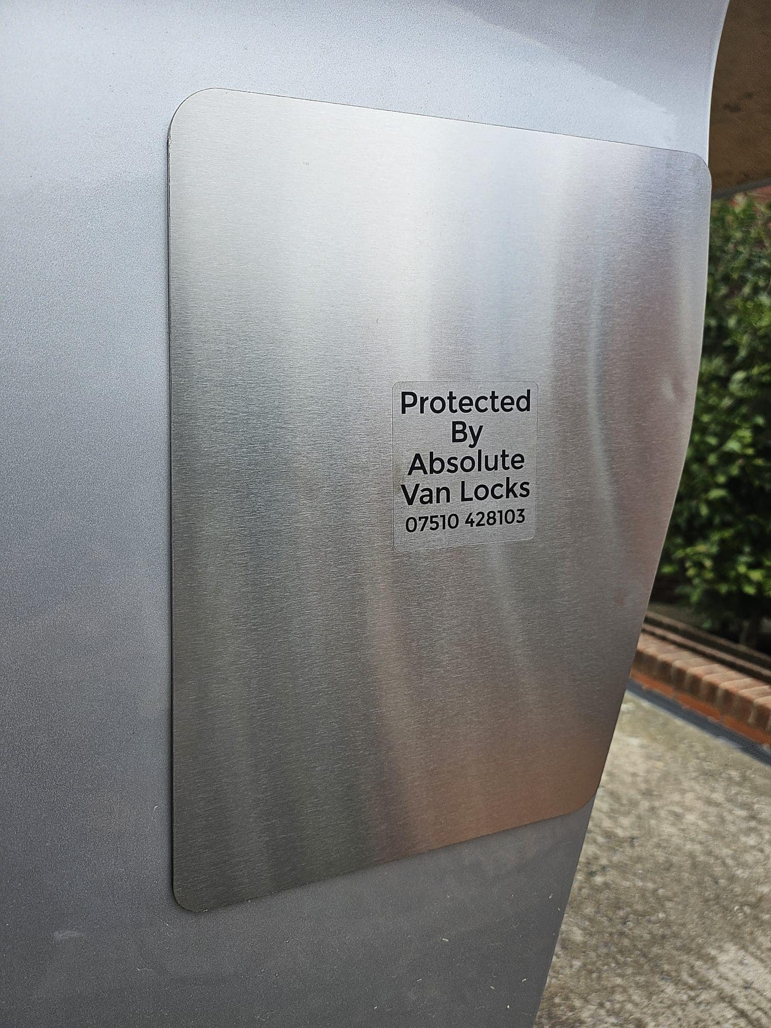 van security plate installed yorkshire