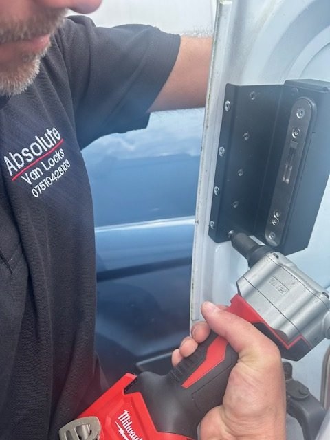 van hook lock on van in leeds